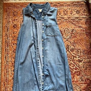 JCrew sleeveless chambray dress